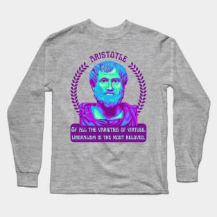 Aristotle Portrait and Quote Long Sleeve T-Shirt